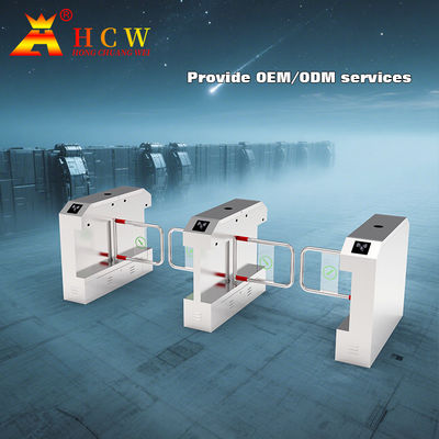 SS304 Face Recognition Turnstile DC Motor 24V Working Voltage Bidirectional Walk