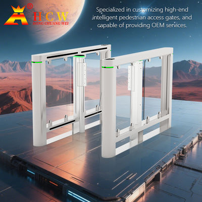 Hcw Automatic Turnstile Gate Led Indicator Anti Smashing Ss304 Security Induction Channel 40w