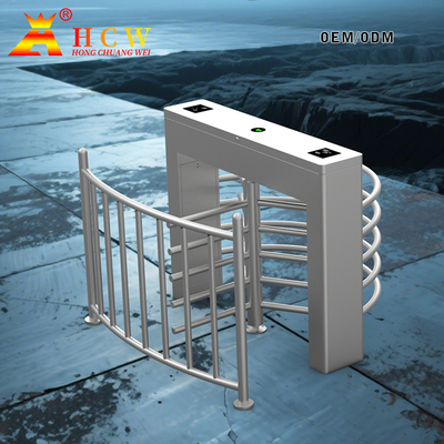 Swiping Card Half Height Turnstile SUS304 1.2mm Thickness Electromagnet Control