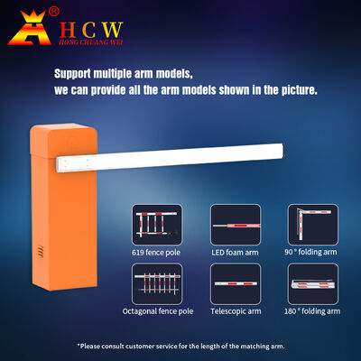 HCW Robust Parking Barrier Gate with 1-6 Meters Arm Length and 3-6S Adjustable Speed for Extreme Conditions