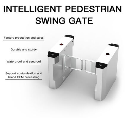 HCW CW426 Stainless Steel Swing Turnstile Gate with 600-1400mm Channel Width 1 Year Warranty and ISO 9001/CE Certification