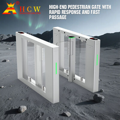 HCW Automatic Swing Barrier Turnstile with 1.0mm Thickness 304 Stainless Steel and 1400*130*965mm Compact Design for Secure Access Control