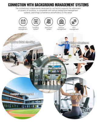 HCW Smart Swing Barrier Turnstile with Face Recognition RFID Card Reader and 4 Million Cycles Life