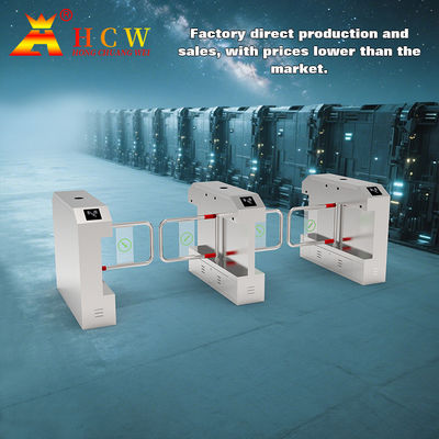 SS304 Face Recognition Turnstile DC Motor 24V Working Voltage Bidirectional Walk