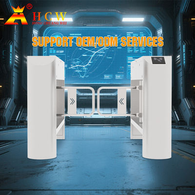 Access Control System with 304 Stainless Steel Swing Gates for Two-Way Pedestrian Flow