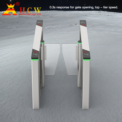 HCW Swing Barrier Turnstile Автоматические ворота Управляемый доступ Регулируемый антиразбивающий офисный охрана