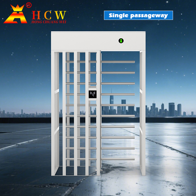 Полноростовой турникет HCW с биометрией, двунаправленный, из нержавеющей стали 304, система контроля доступа пешеходов