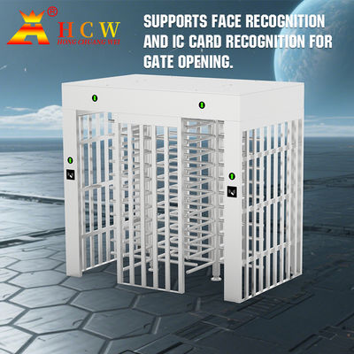 HCW Bi Directional Full Height Turnstile Gate With Fingerprint Pedestrian Entrance Security