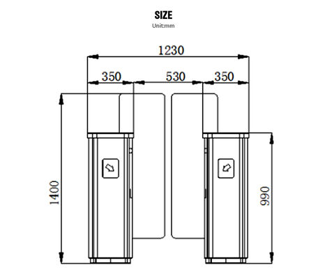 HCW Durable Barrier Turnstile Gate,Corrosion Resistant Sliding Gate System and Durable 304 Stainless Steel Barrier Turnstile Gate