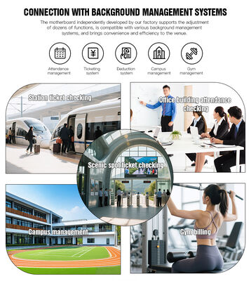 HCW IP42 Swing Barrier Turnstile,10mm Plexiglass Security Turnstile Gate and 30-40 People/Minute Throughput for Secure Access Control