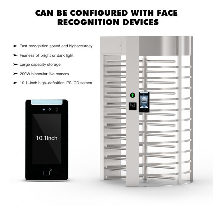 HCW CW801 Turnstile side view displaying 120° rotation mechanism